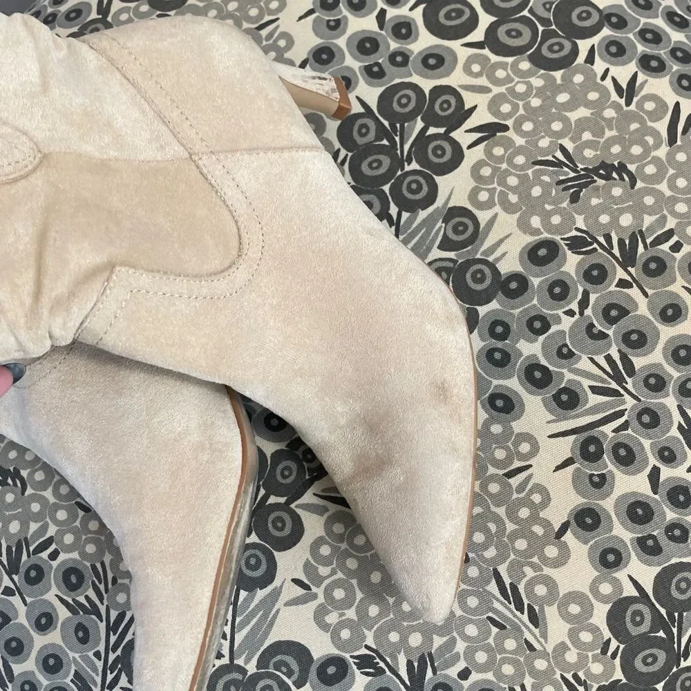 Mi.iM LOUIE Faux Suede Ankle Boots- TAUPE Size 8 - Picture 4 of 6